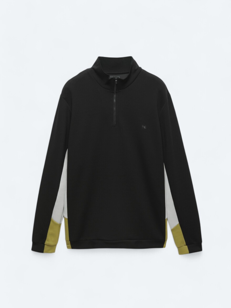 Black Turtleneck Plain Sweatshirt - 9