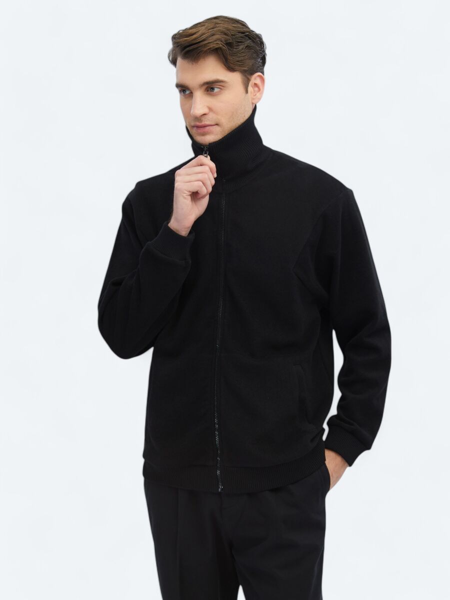 Black Turtleneck Sweatshirt - 3