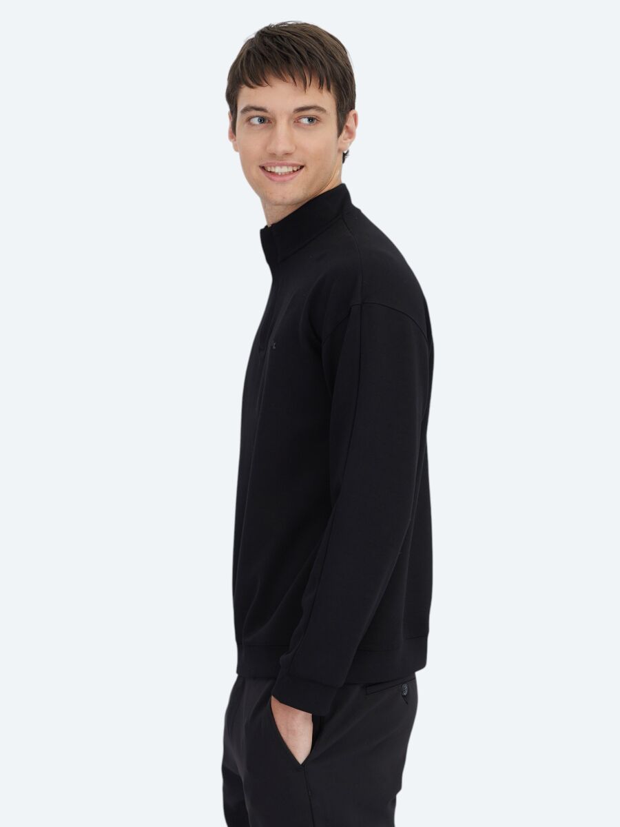Black Turtleneck Sweatshirt - 2