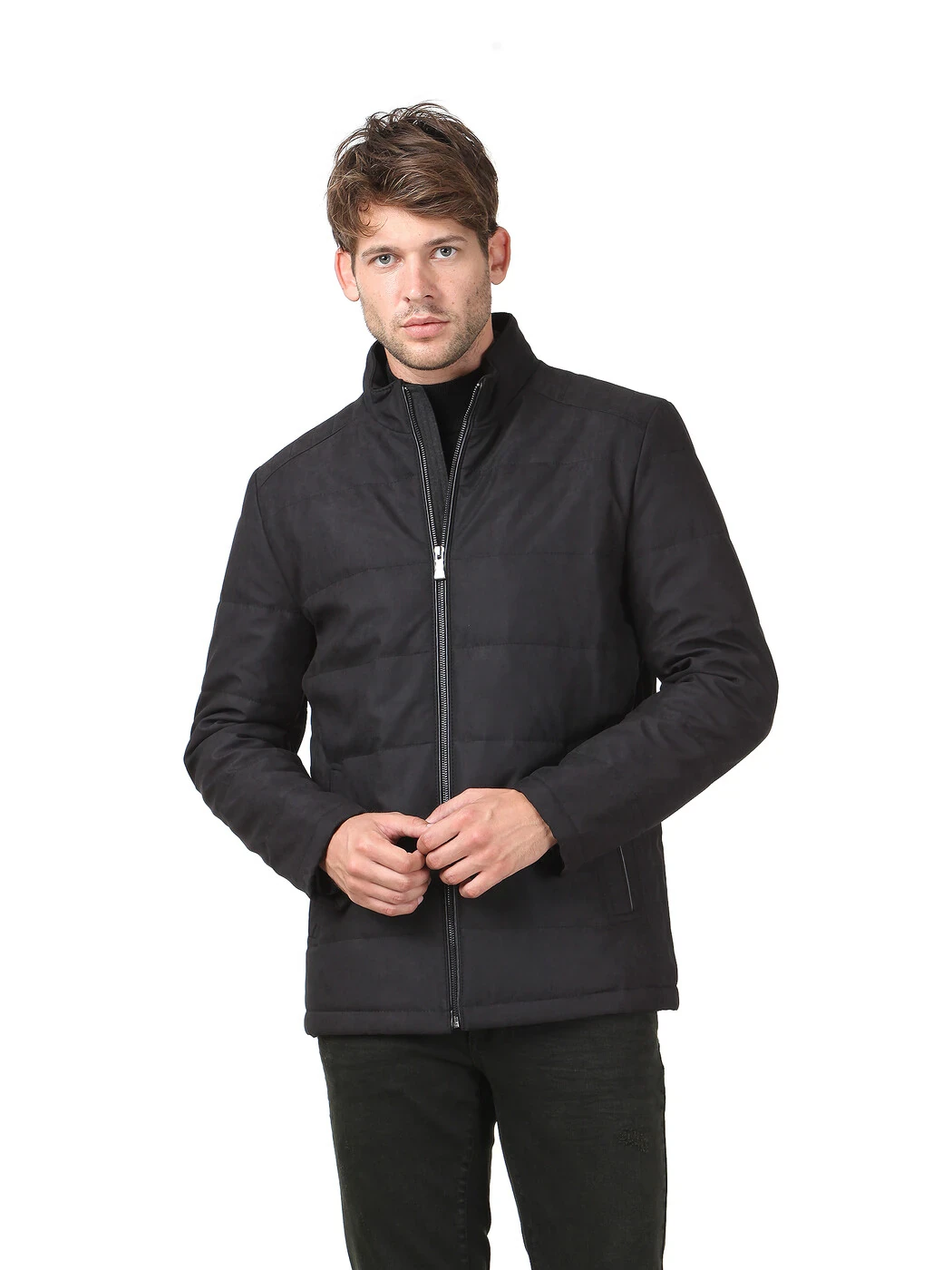 Black Weaving Coat - 1