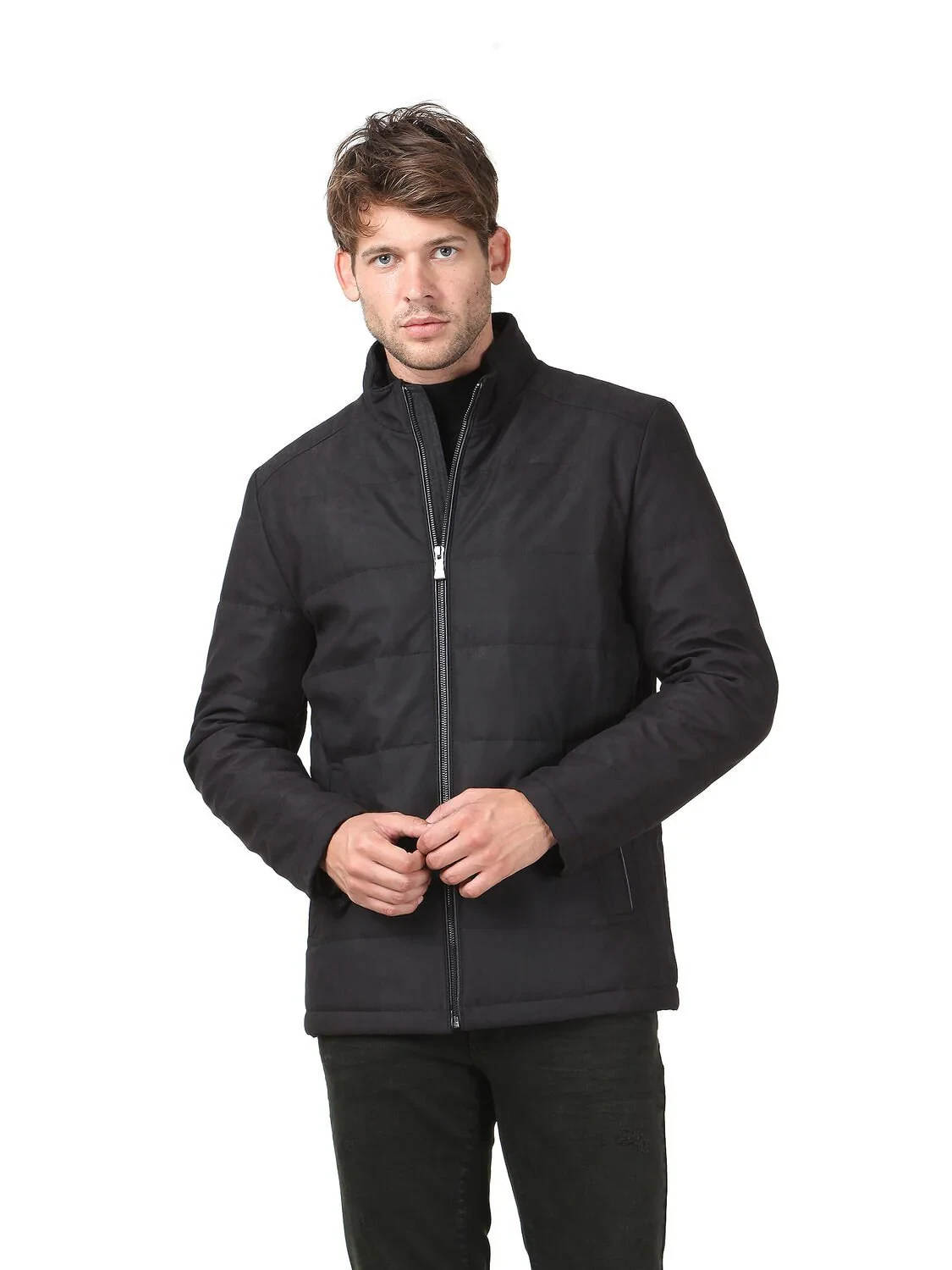Black Weaving Coat - 1
