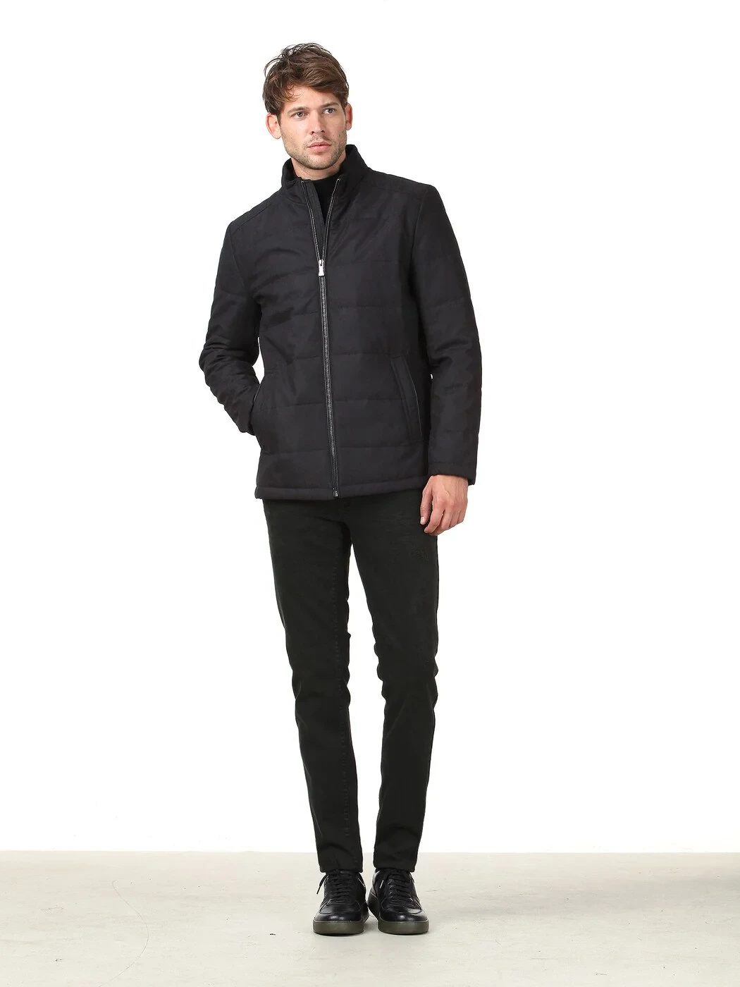 Black Weaving Coat - 2