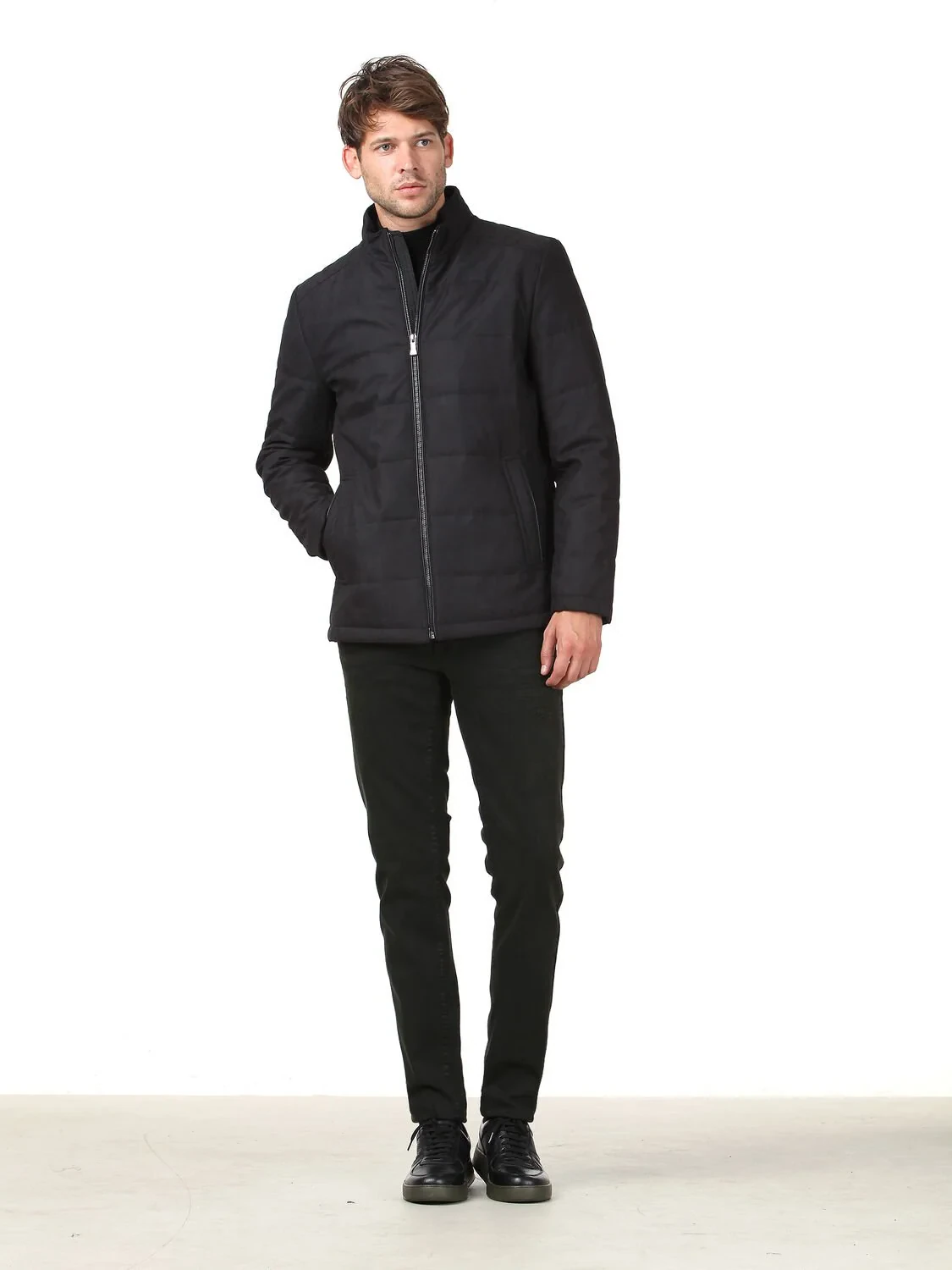 Black Weaving Coat - 2
