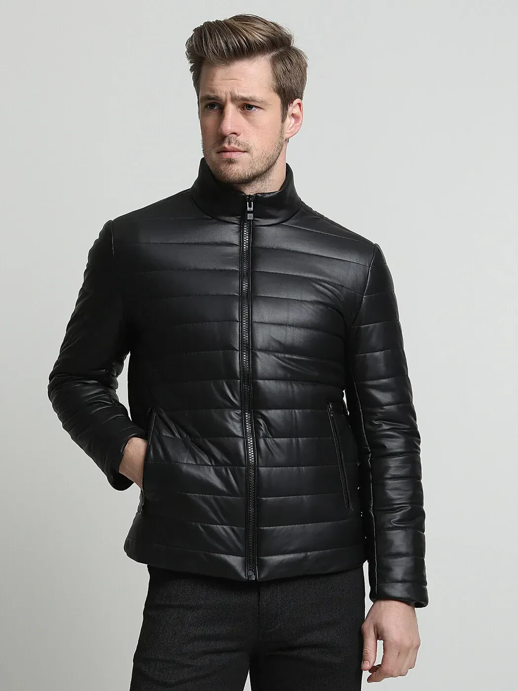 Black Weaving Coat - 3