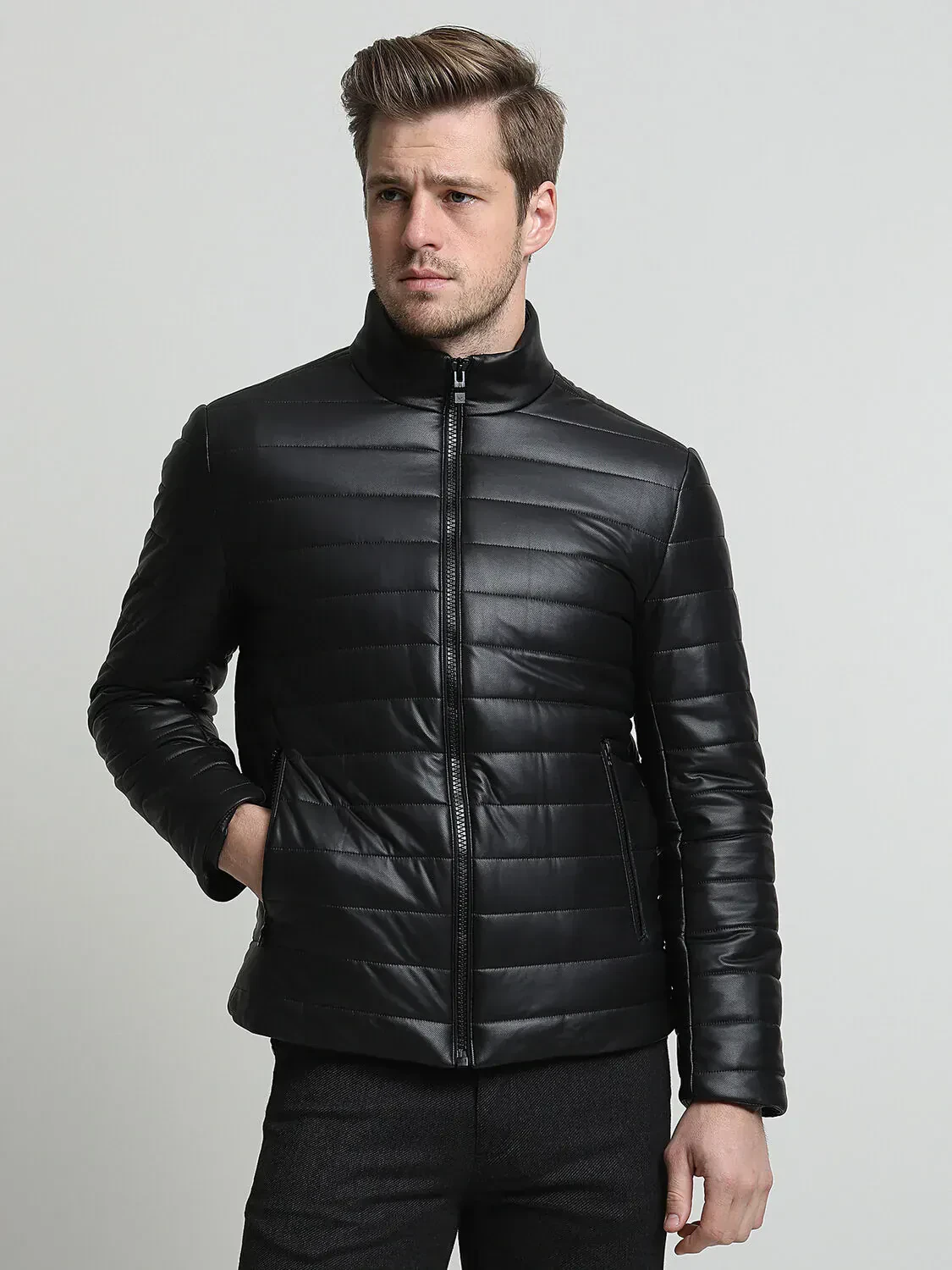 Black Weaving Coat - 3