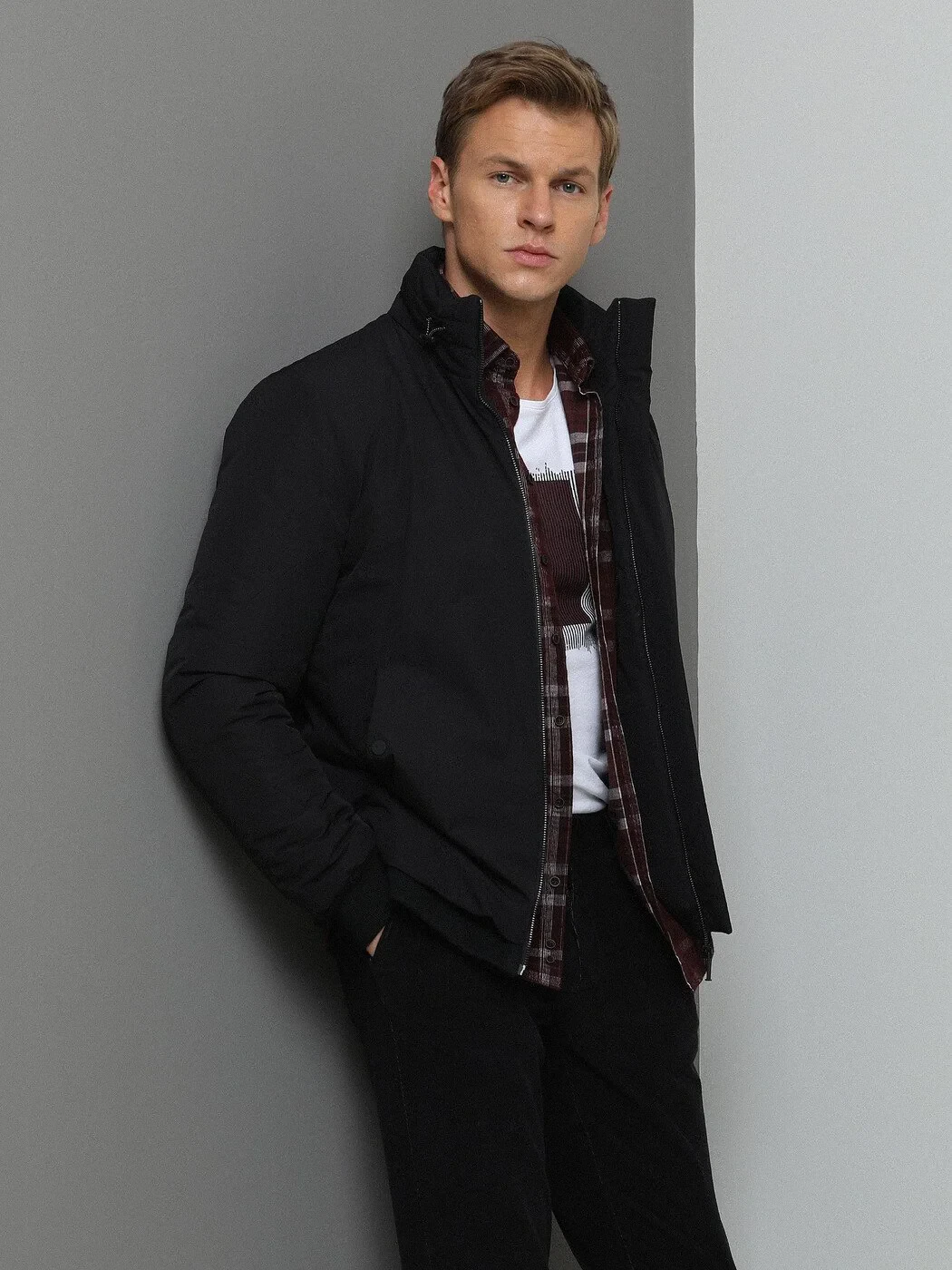 Black Weaving Coat - 1