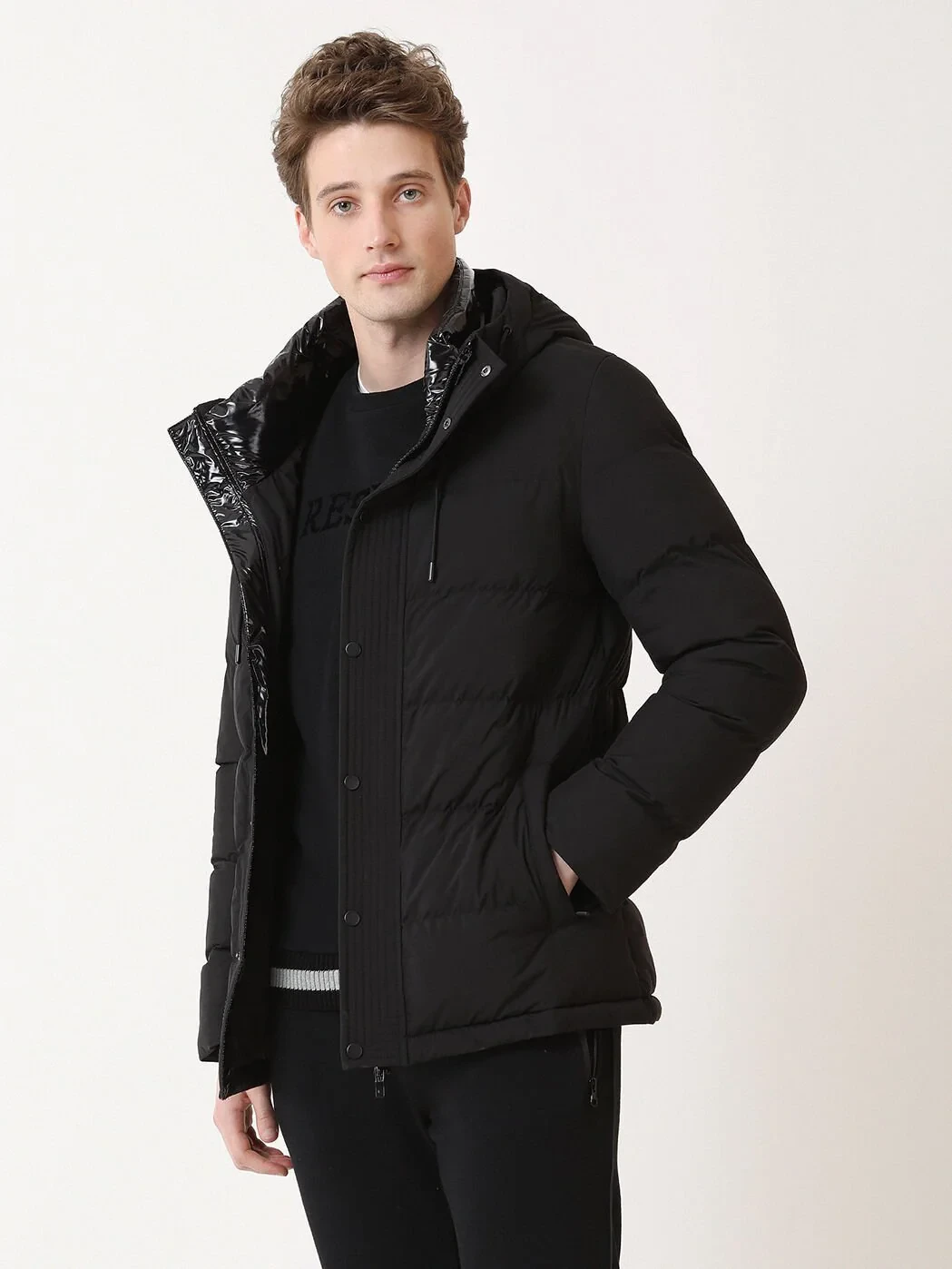 Black Weaving Coat - 2