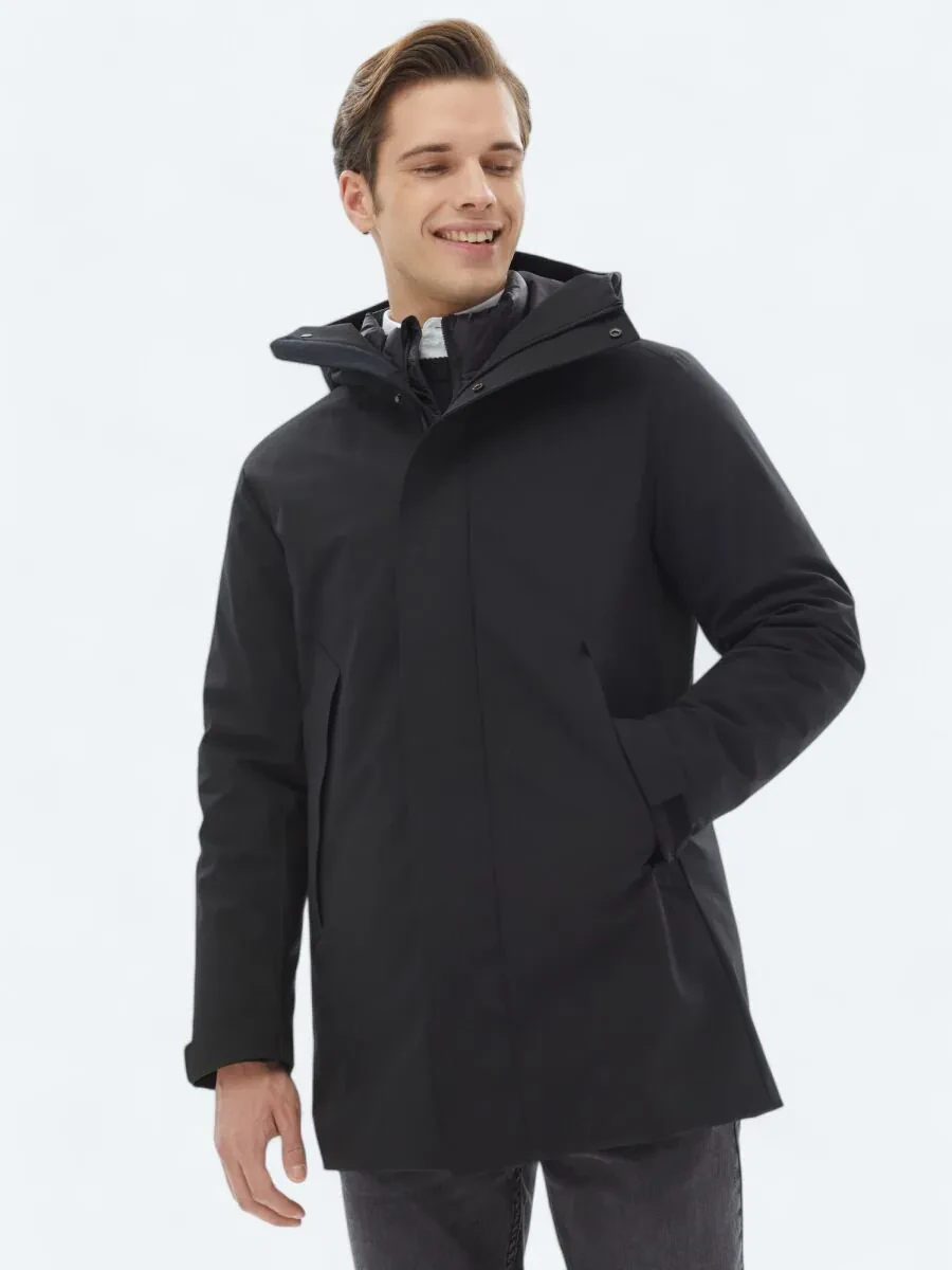 Black Weaving Coat - 1
