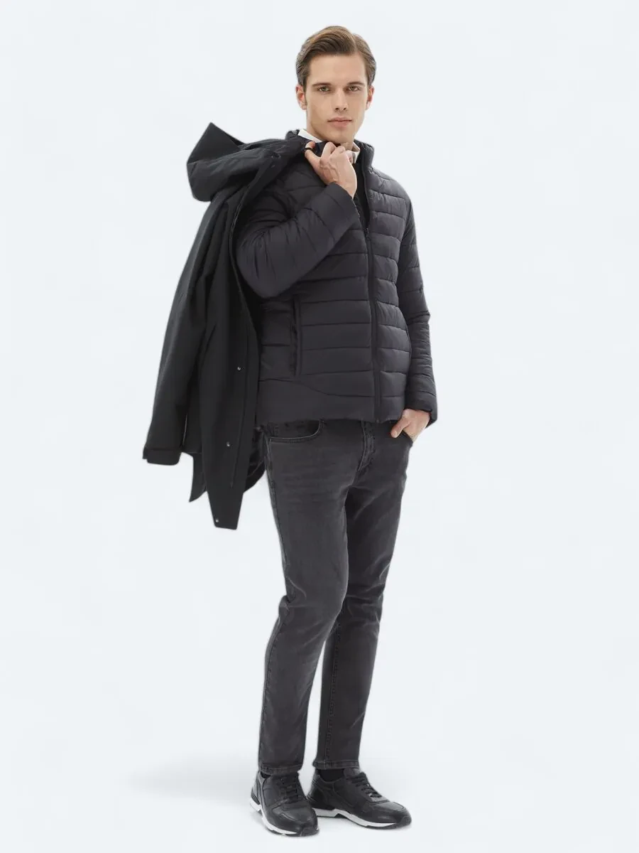 Black Weaving Coat - 5