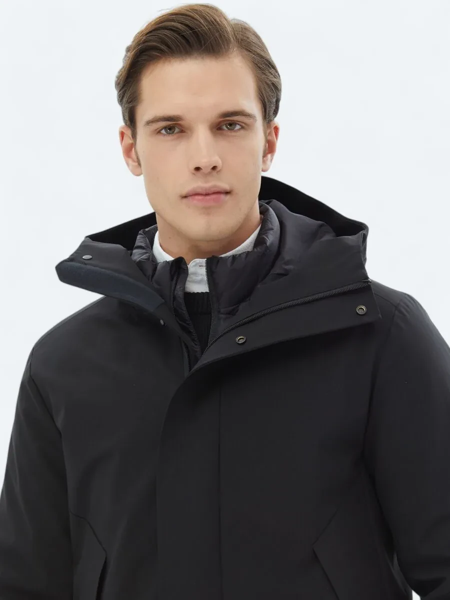 Black Weaving Coat - 6