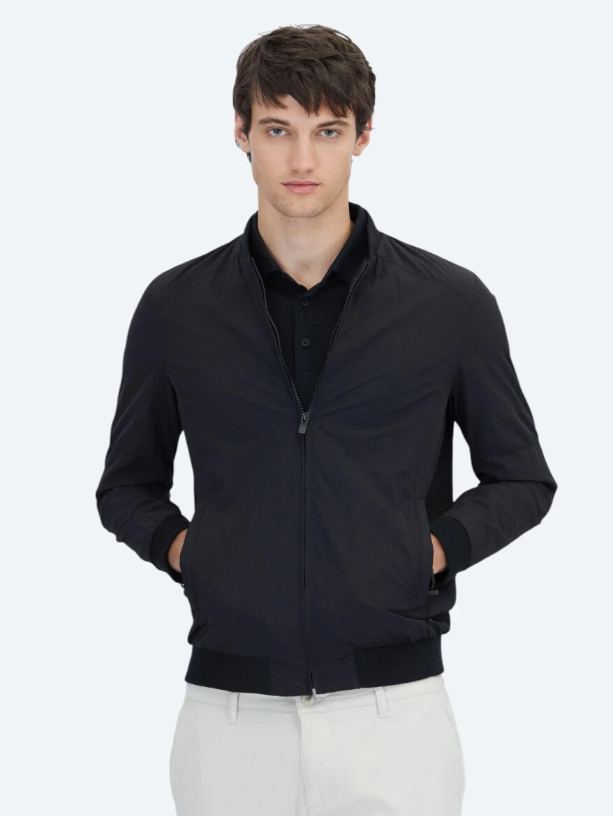 Black Weaving Coat - 3