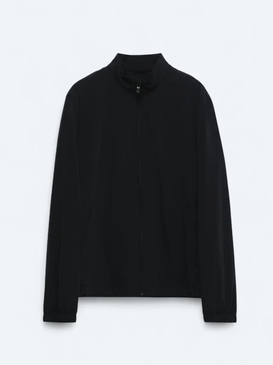 Black Weaving Coat - 1