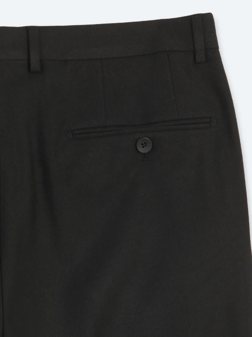 Black Weaving Fitted Fit Classical Trousers - 9
