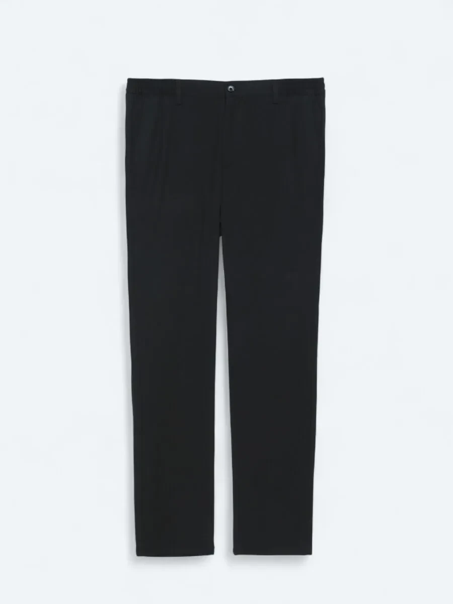 Black Weaving Jogging Fit Casual Trousers - 6