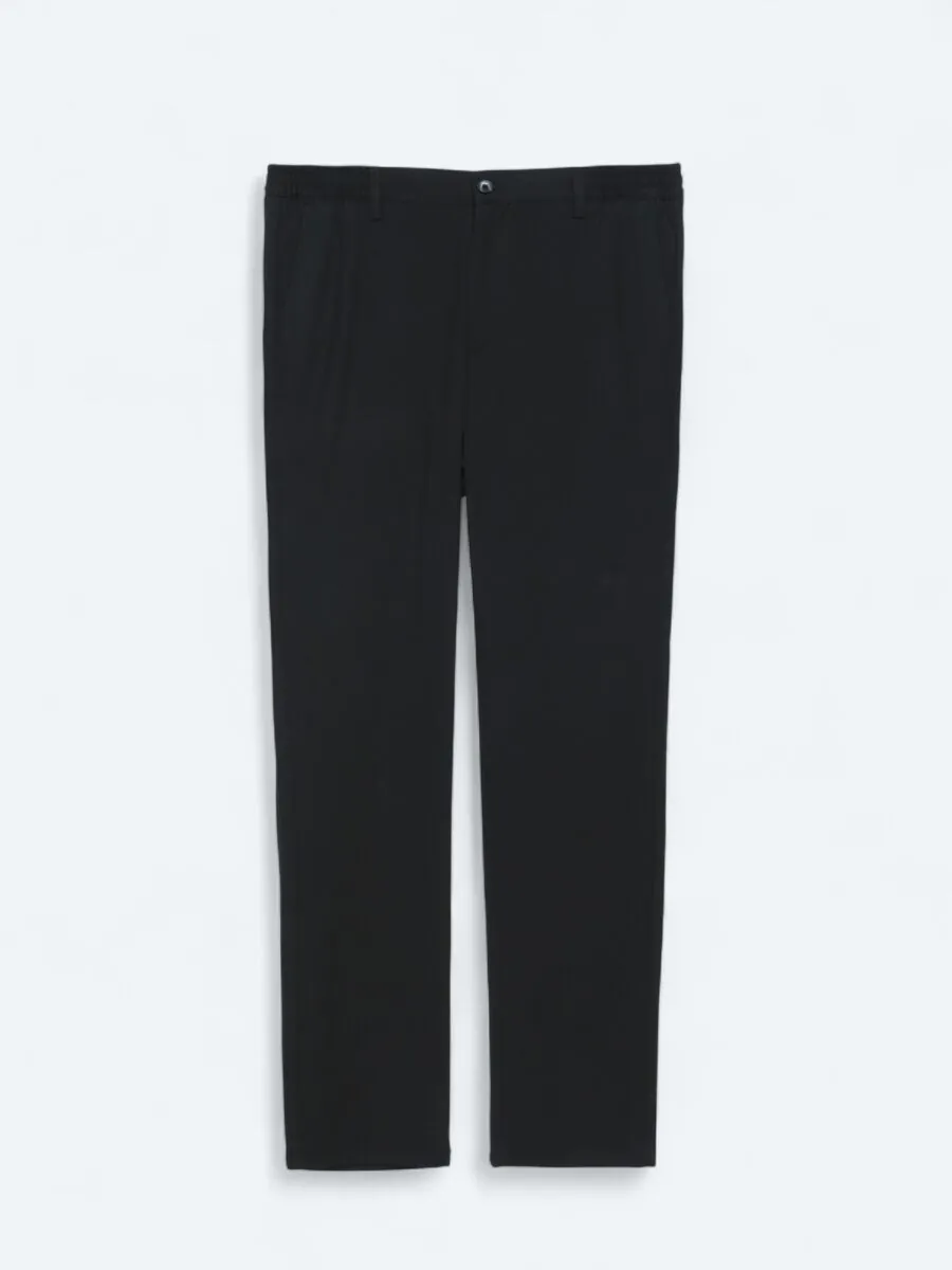 Black Weaving Jogging Fit Casual Trousers - 6