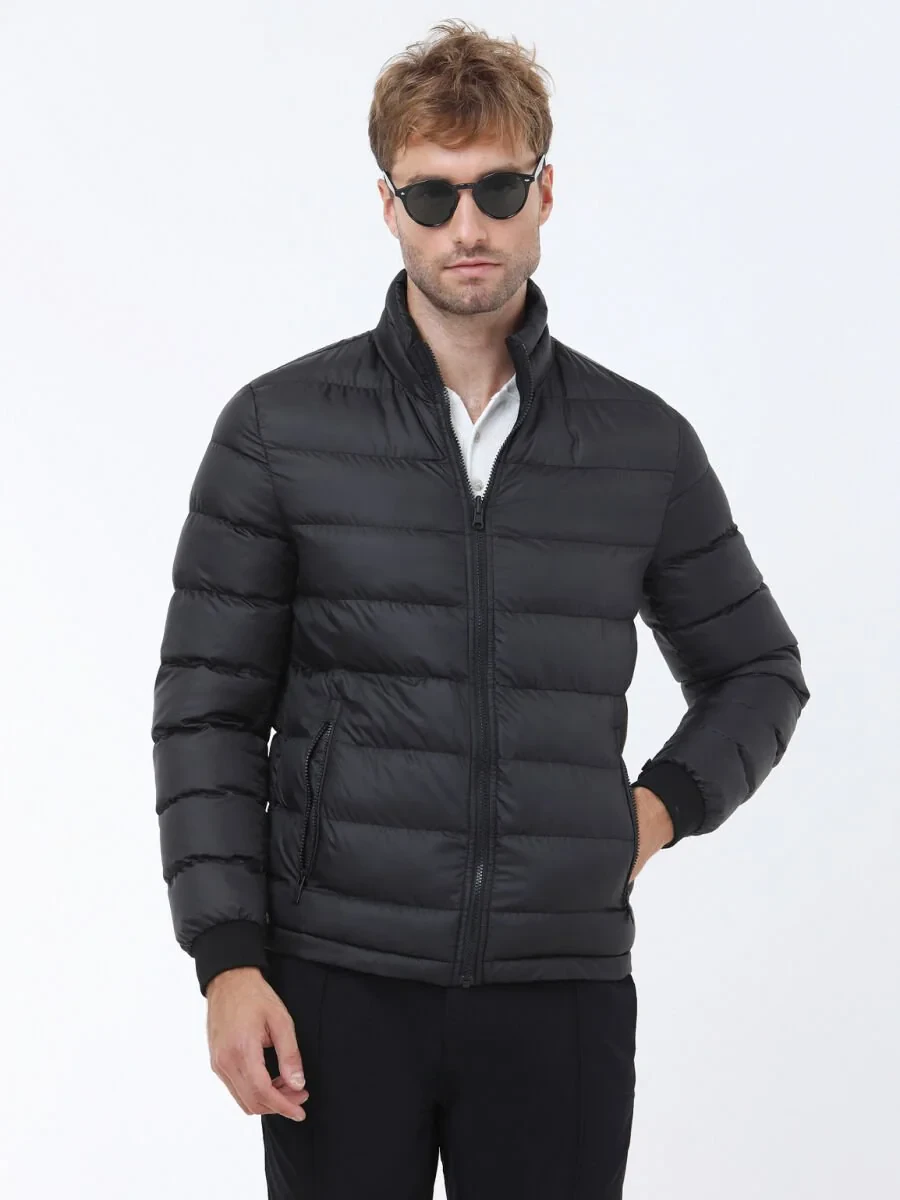 Black Weaving Rain Coat - 3