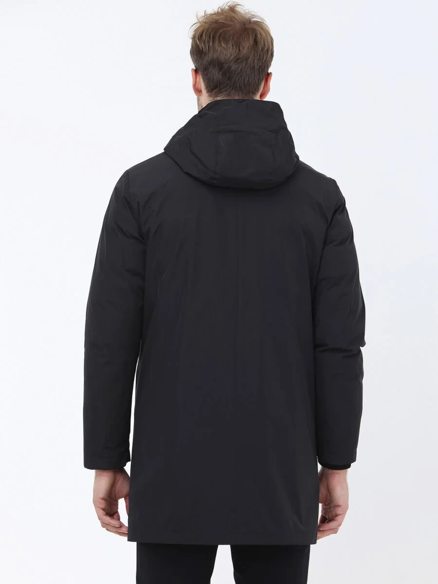 Black Weaving Rain Coat - 11