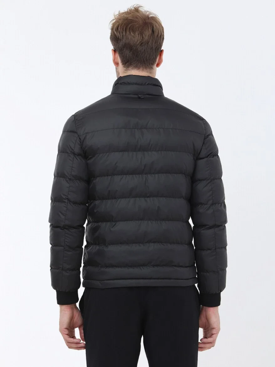 Black Weaving Rain Coat - 12