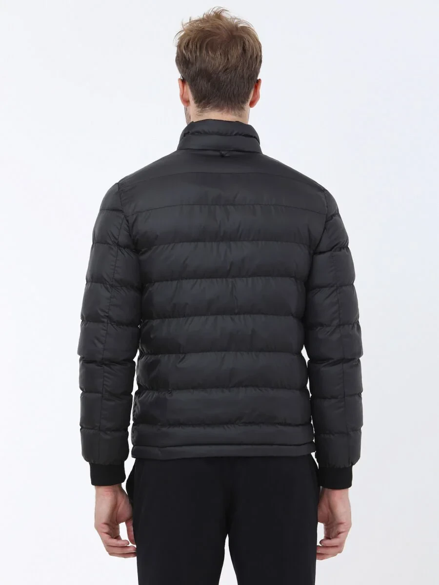 Black Weaving Rain Coat - 12