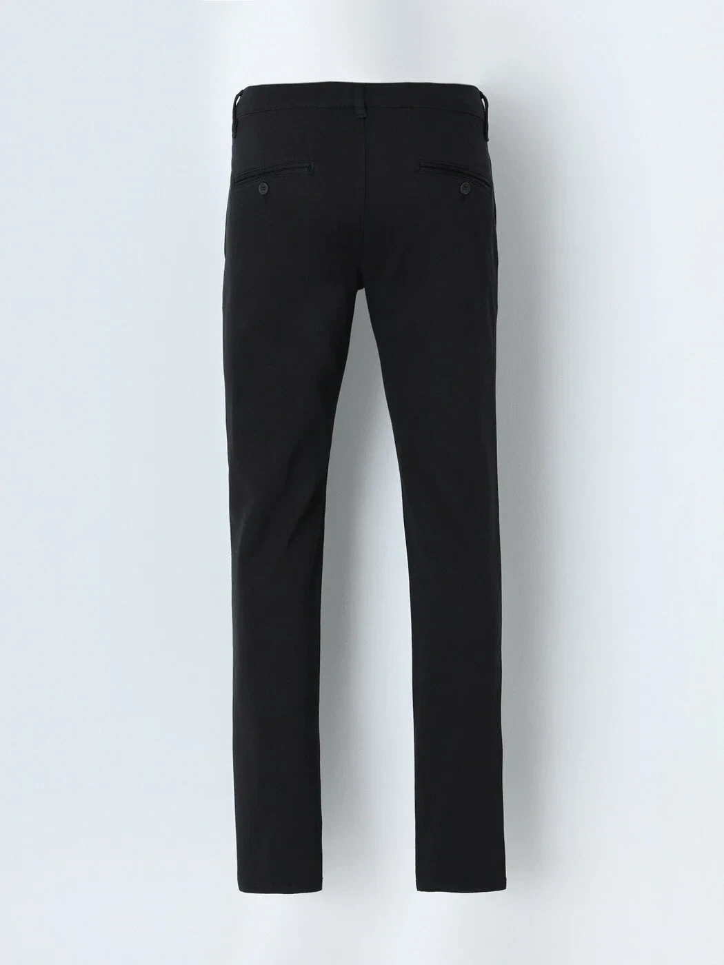 Black Weaving Regular Fit Casual Cotton Blended Trousers 