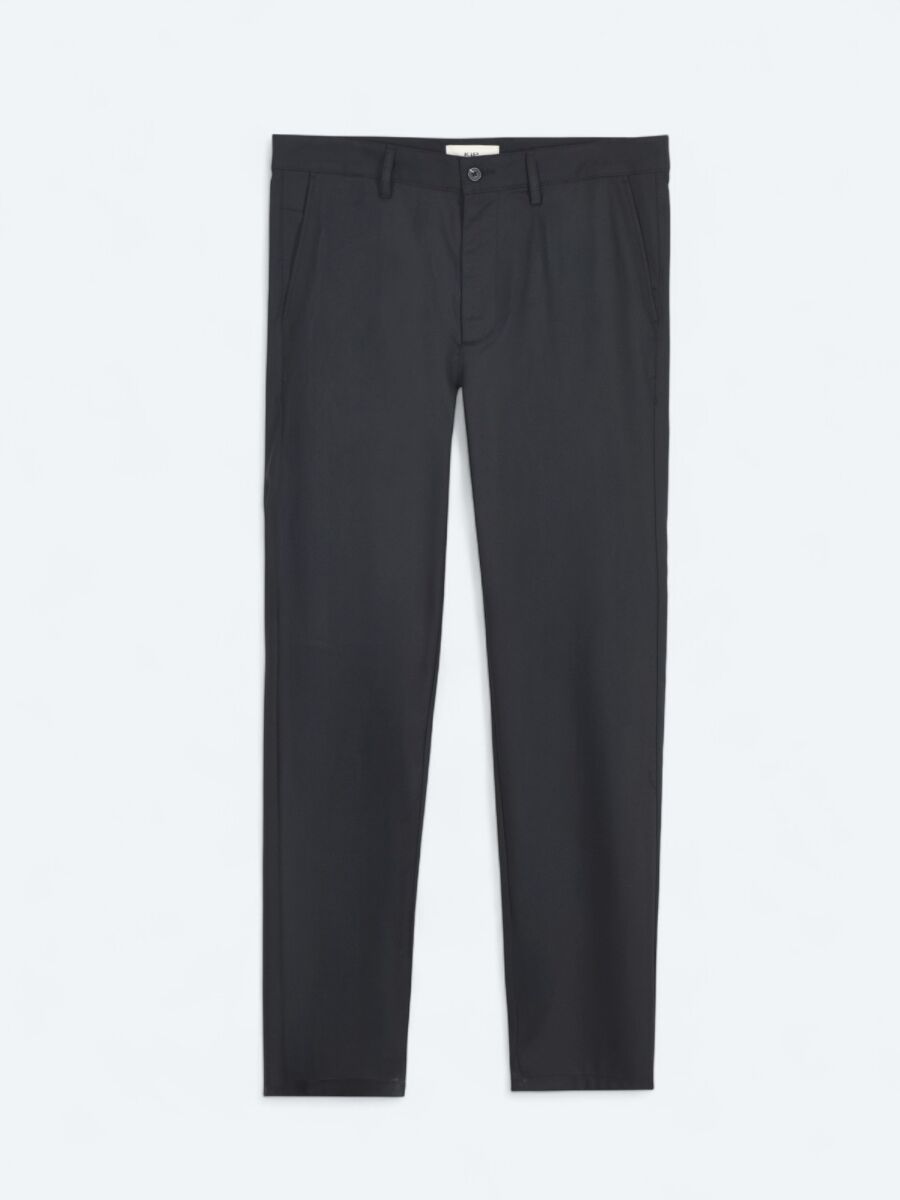 Black Weaving Regular Fit Casual Trousers - 5