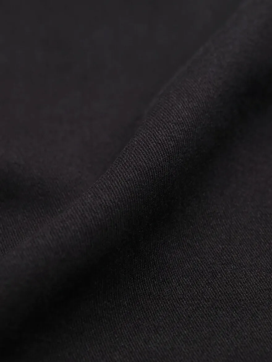 Black Weaving Slim Fit Sport Cotton Blended Trousers - 10