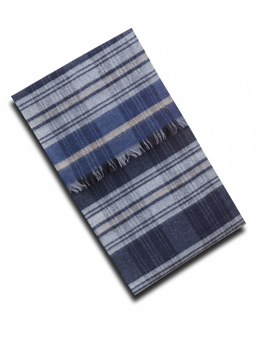 Blue %65 Akrilik ,%35 Yün Scarf - 1