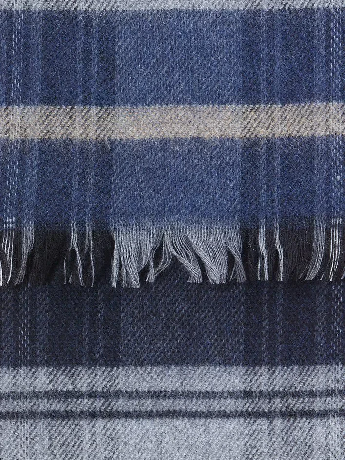 Blue %65 Akrilik ,%35 Yün Scarf - 2