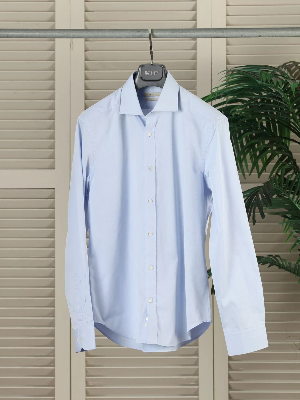 Blue Cotton Blended Shirt - 1