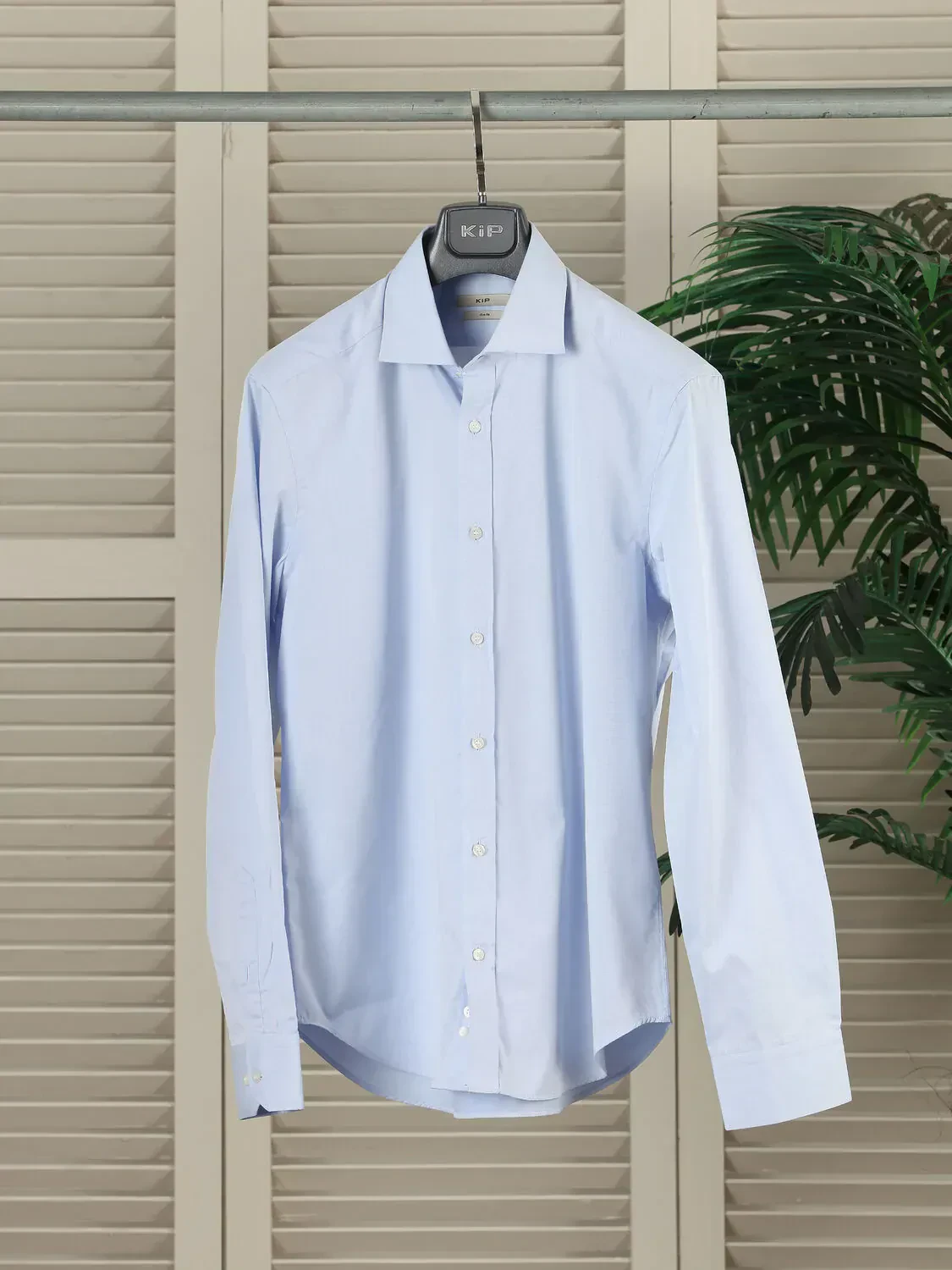 Blue Cotton Blended Shirt - 1