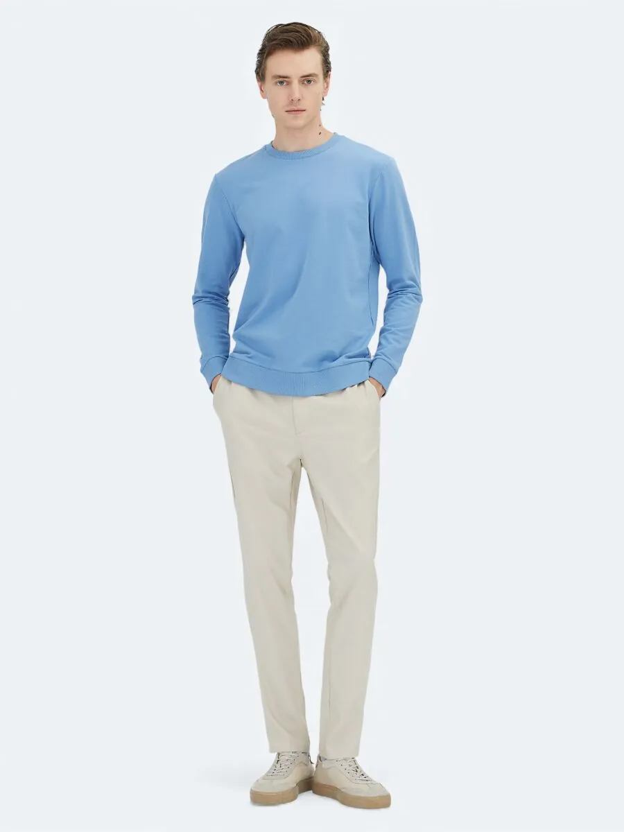 Blue Crew Neck Sweatshirt - 2