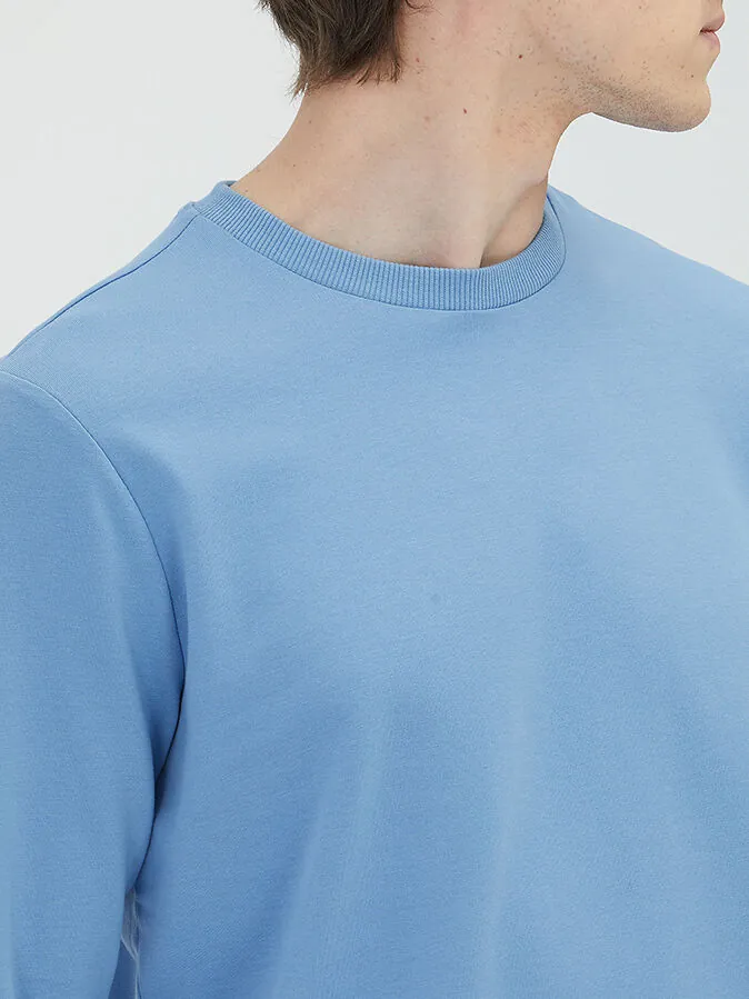 Blue Crew Neck Sweatshirt - 4