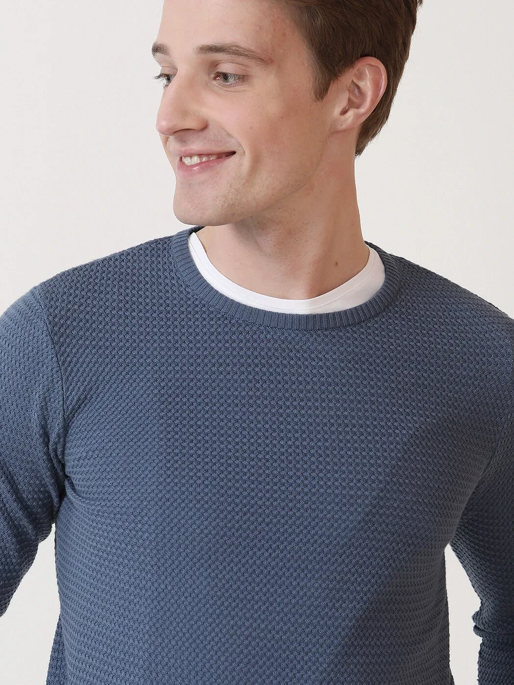 Blue Knitwear Sweatshirt - 2