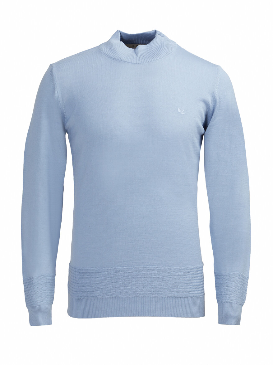 Blue Knitwear Sweatshirt - 1