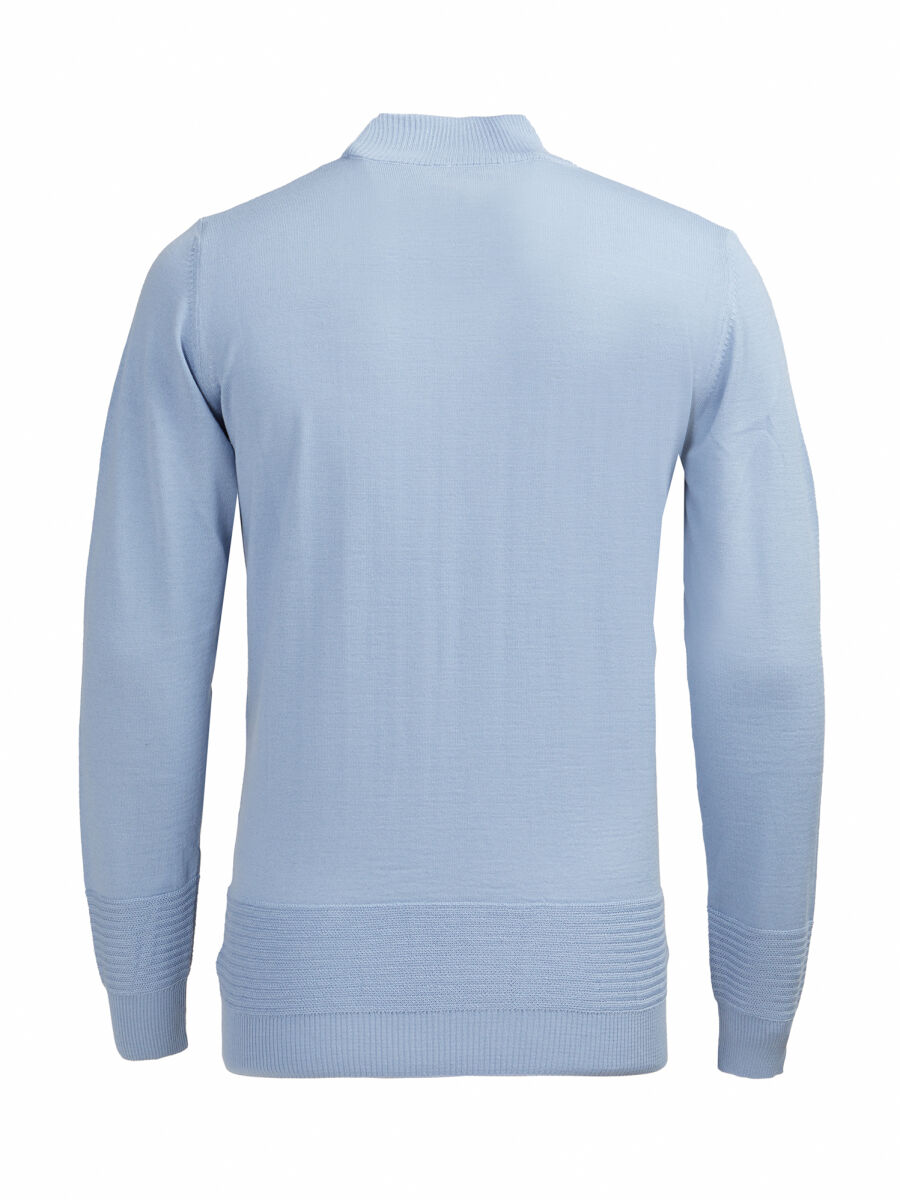 Blue Knitwear Sweatshirt - 3