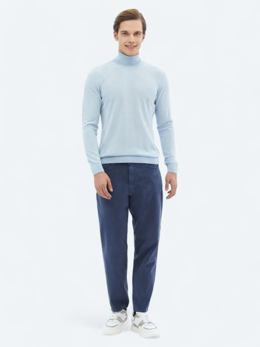 Blue Knitwear Sweatshirt - 2