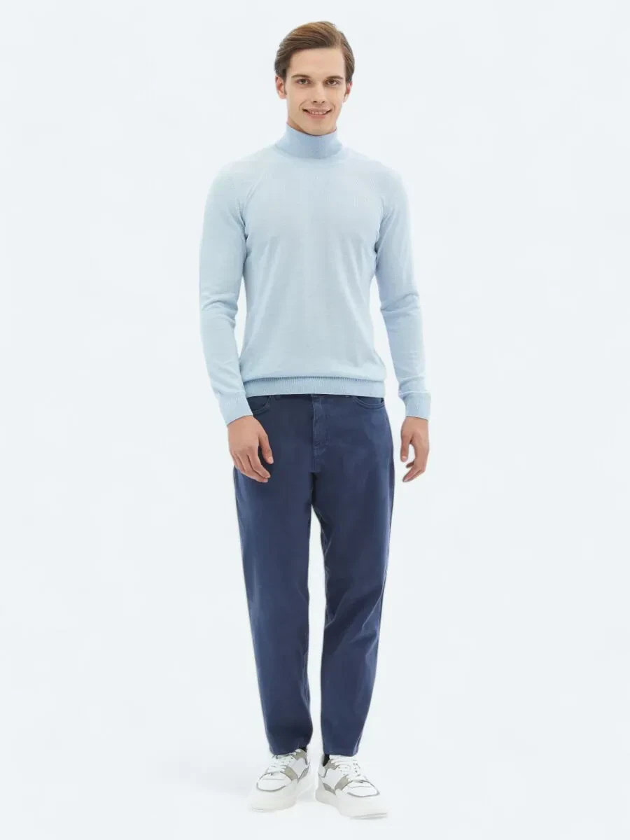 Blue Knitwear Sweatshirt - 2