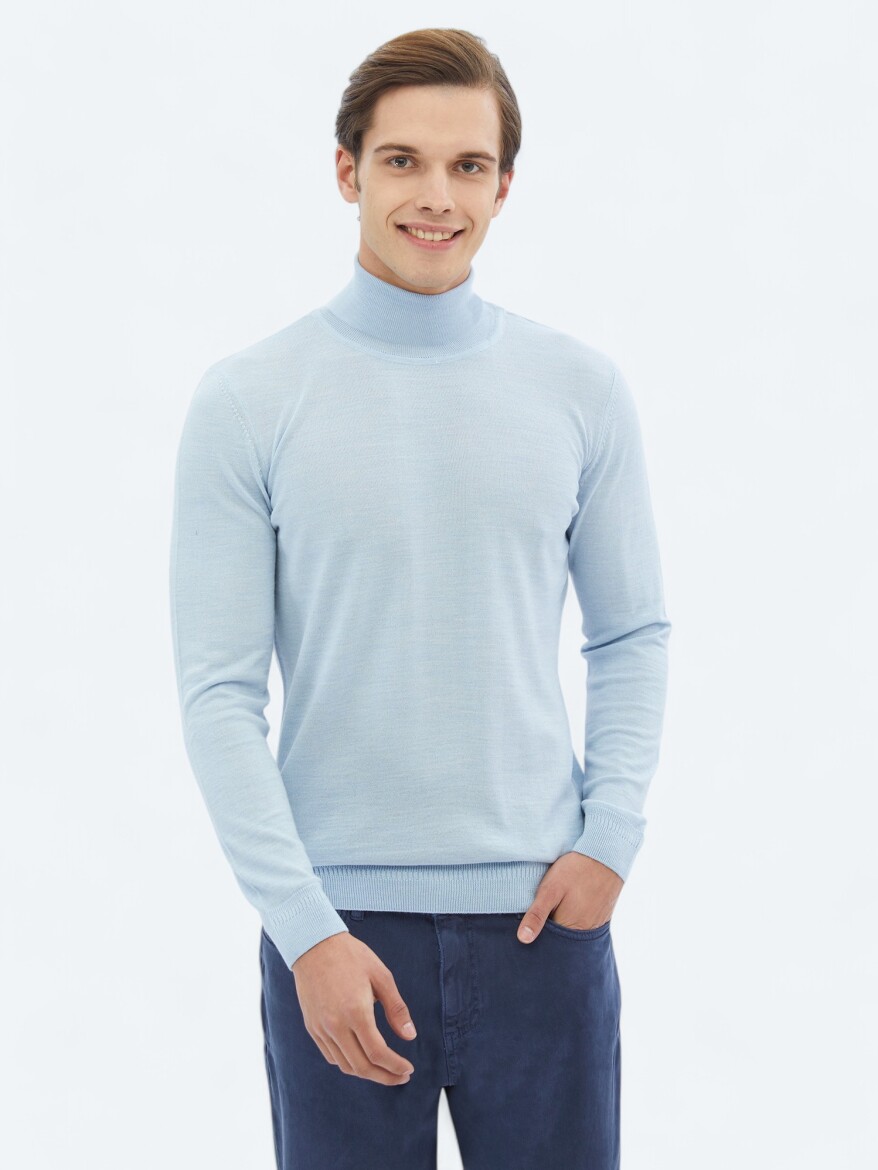 Blue Knitwear Sweatshirt 