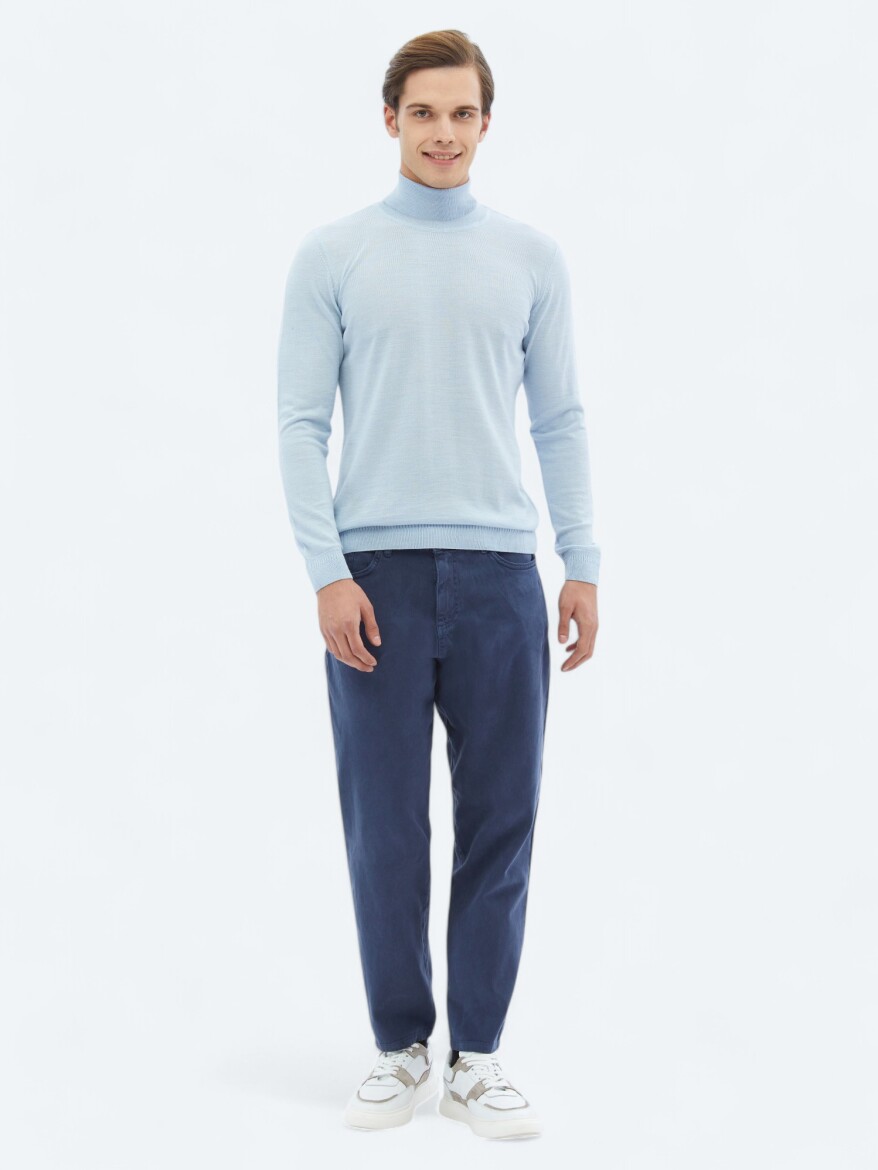 Blue Knitwear Sweatshirt - 2