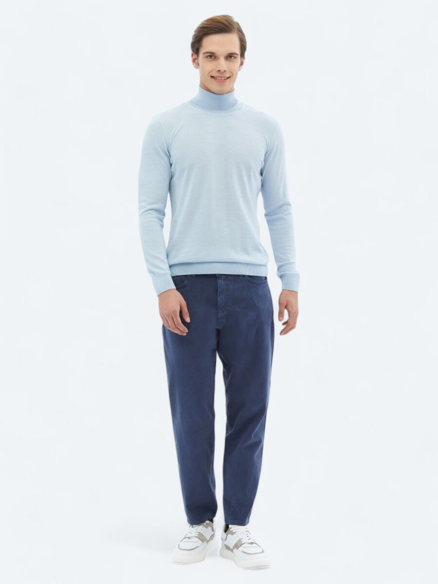 Blue Knitwear Sweatshirt - 2
