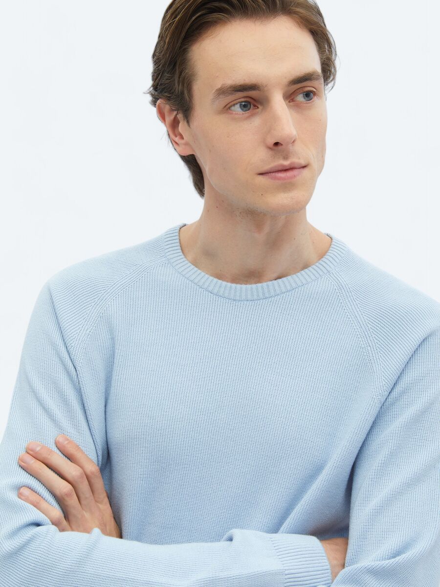 Blue Knitwear Sweatshirt - 3