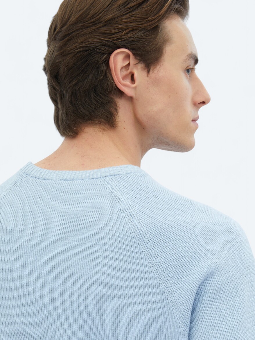 Blue Knitwear Sweatshirt - 5