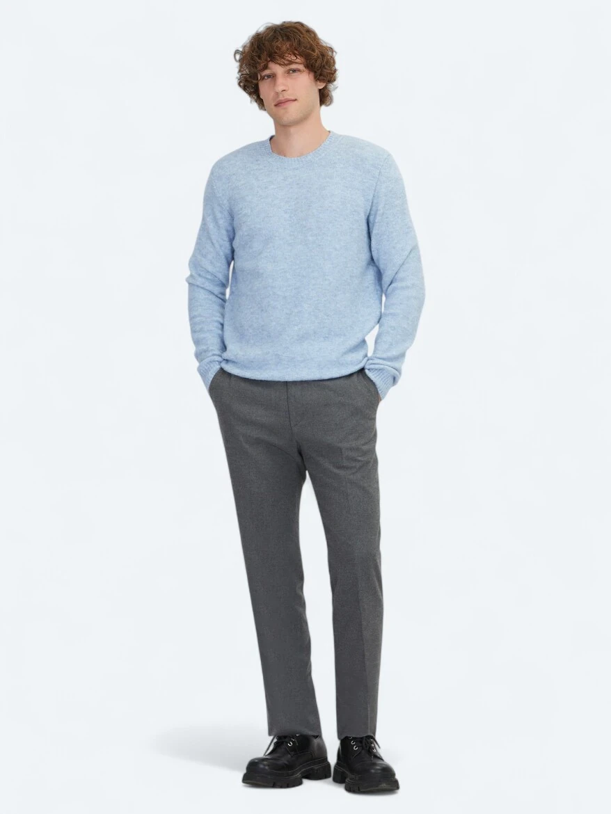 Blue Knitwear Sweatshirt - 2