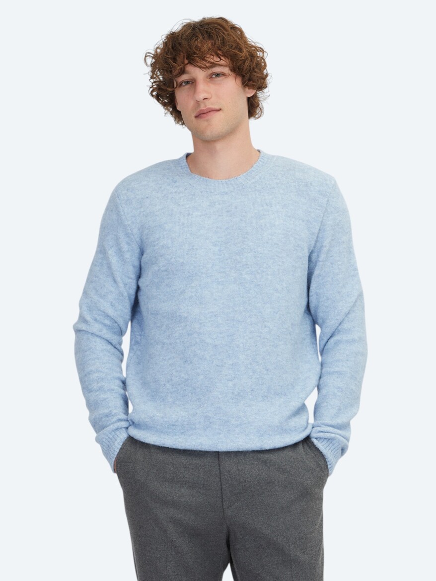 Blue Knitwear Sweatshirt 