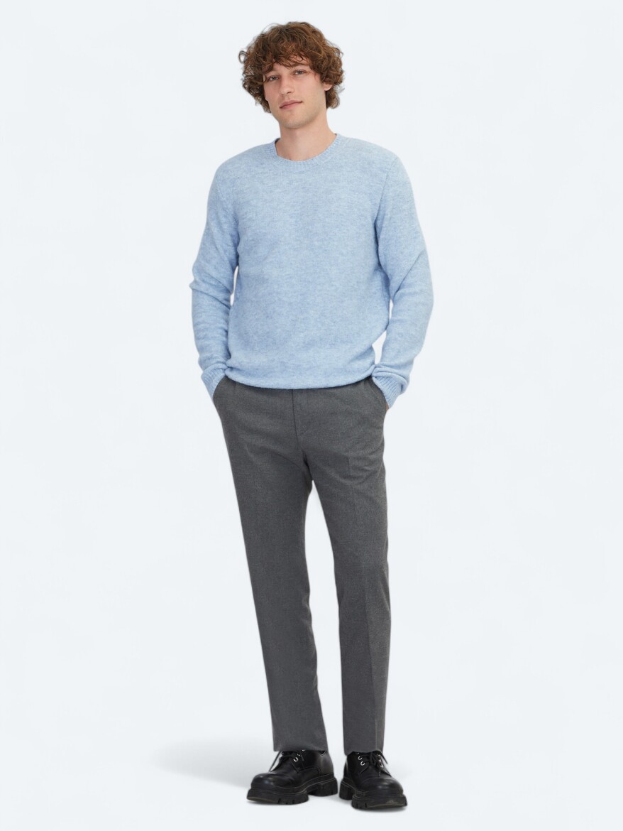Blue Knitwear Sweatshirt - 2