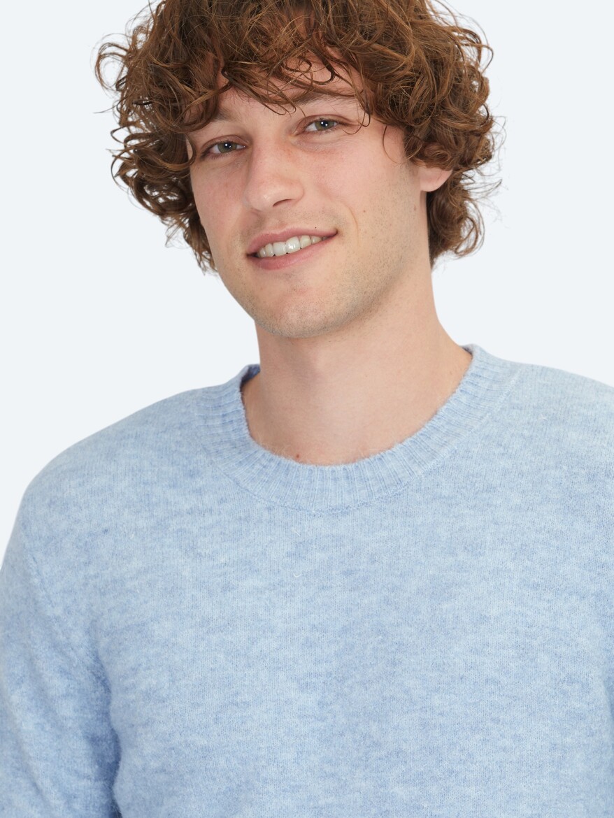 Blue Knitwear Sweatshirt - 3