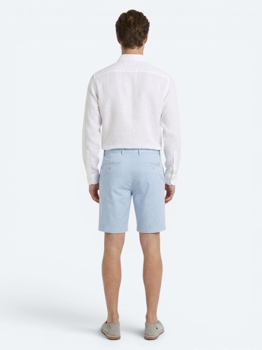Blue Material Jogging Fit Casual Bermuda - 5