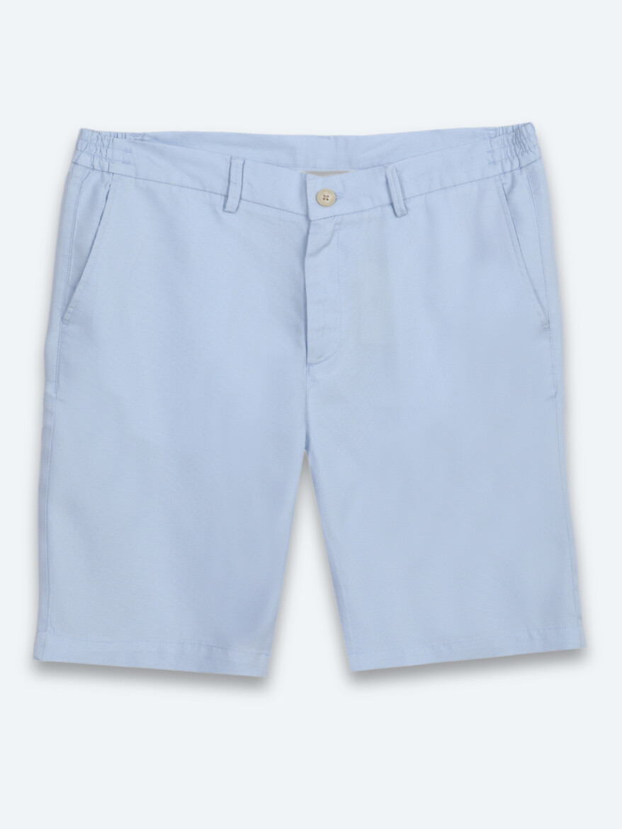 Blue Material Jogging Fit Casual Bermuda - 6