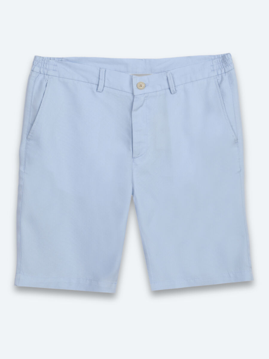 Blue Material Jogging Fit Casual Bermuda - 6