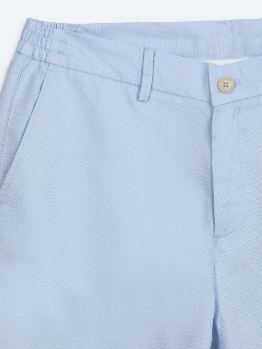 Blue Material Jogging Fit Casual Bermuda - 7